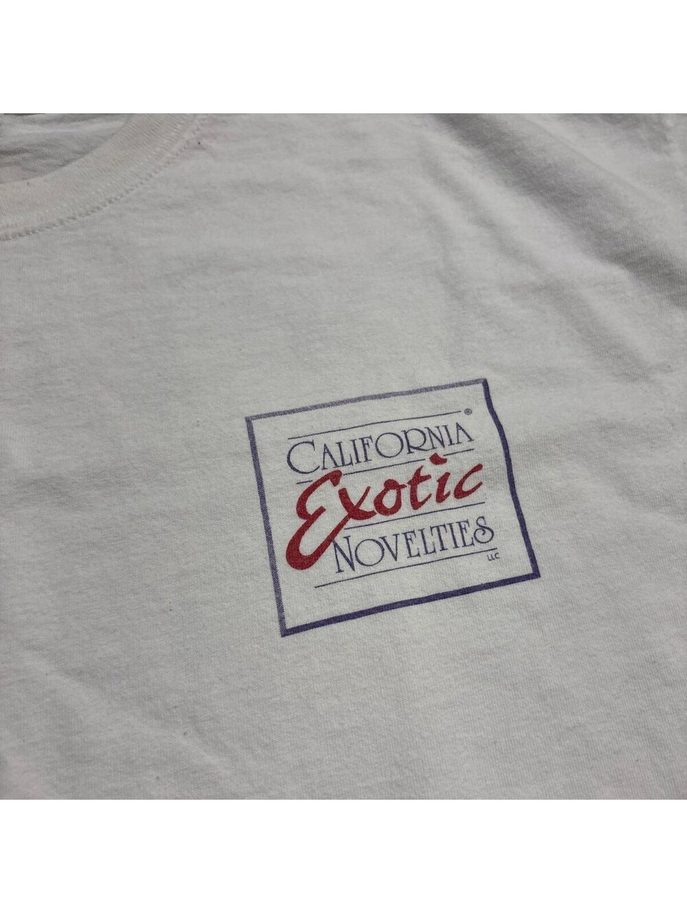 California Exotic Novelties White T-Shirt Sz XL Promo Employee Corporate